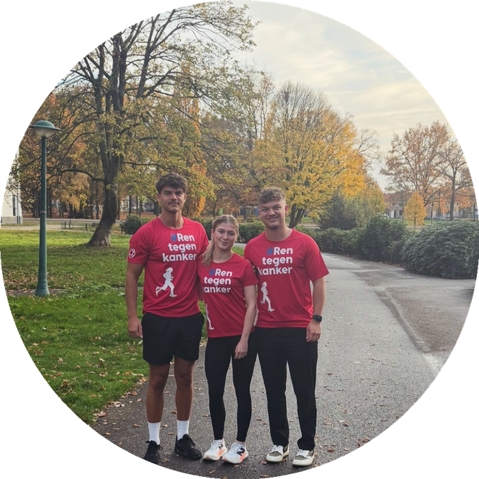declan sheldon en yindi rennen tegen kanker tijdens de enschede marathon