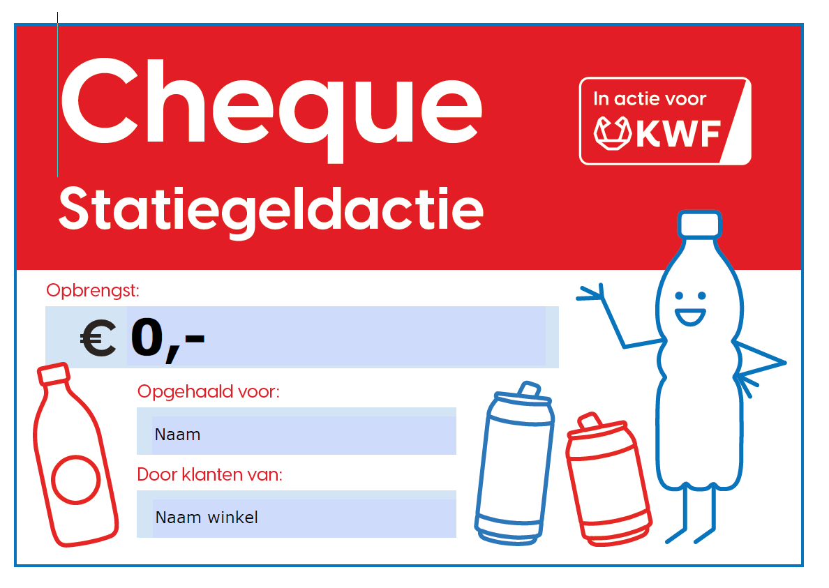 Flessenactie cheque
