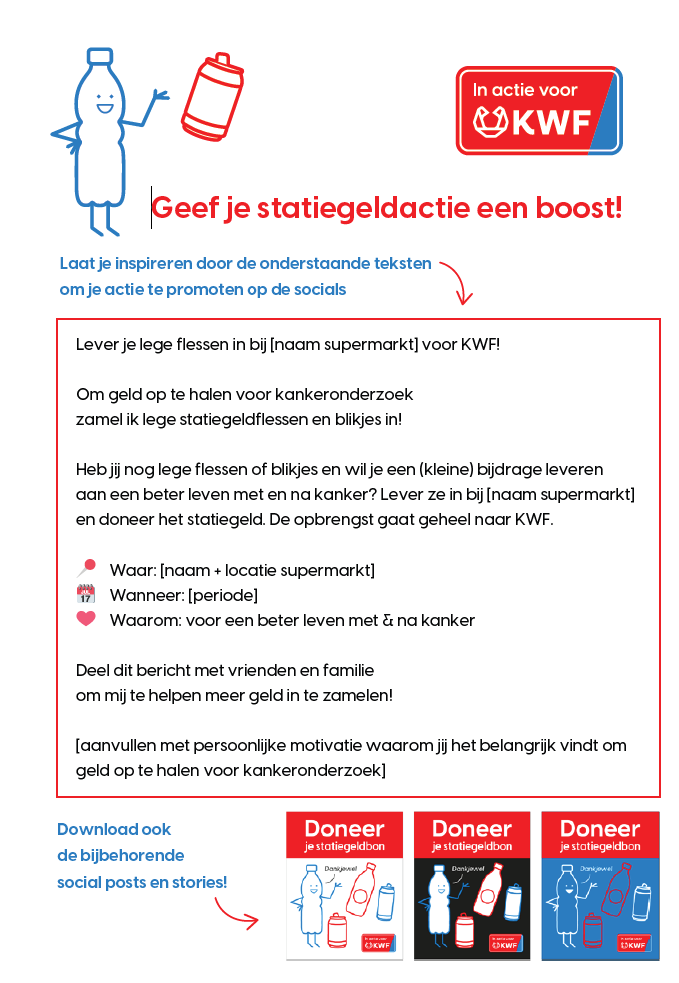 Flessenactie voorbeeldtekst socials