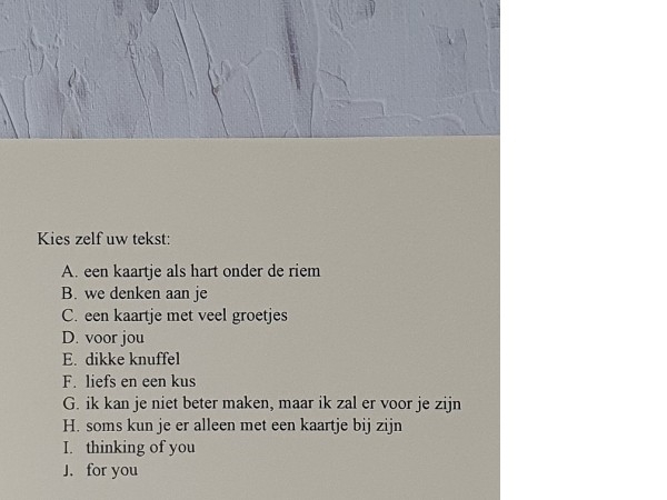 KWF Kankerbestrijding - Een kaartje als hart onder de riem