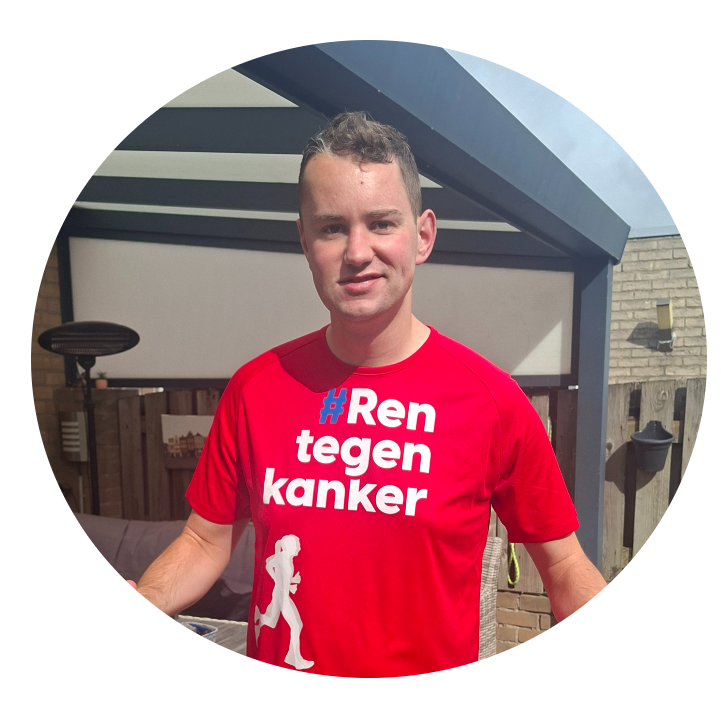 Anthony rent tegen kanker tijdens de Tilburg Ten Miles