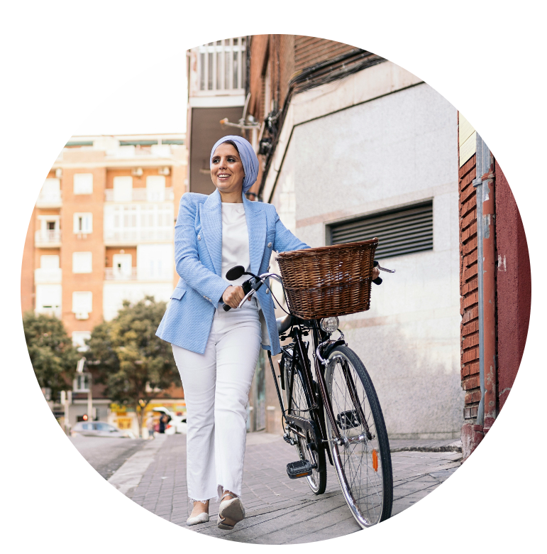 doe mee aan een maandchallenge voor KWF. ga op de fiets of lopend naar je werk