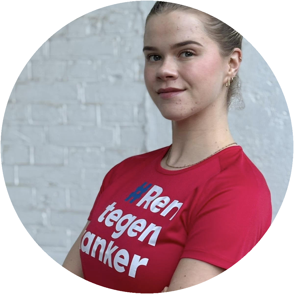 Marline rent tegen kanker tijdens de NN Marathon Rotterdam voor haar broertje Ruben