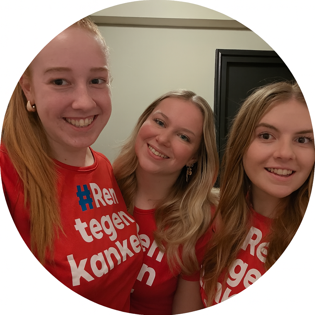 Meike Silke en Nienke rennen tegen kanker tijdens de Arrow Venloop 2026